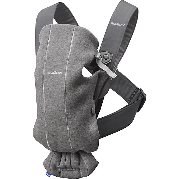 

Рюкзак-кенгуру BabyBjorn Mini Cotton Jersey тёмно-серый, Темно-серый