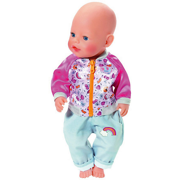 

Штанишки и кофточка для прогулки BABY born, малиново-голубые, Розовый