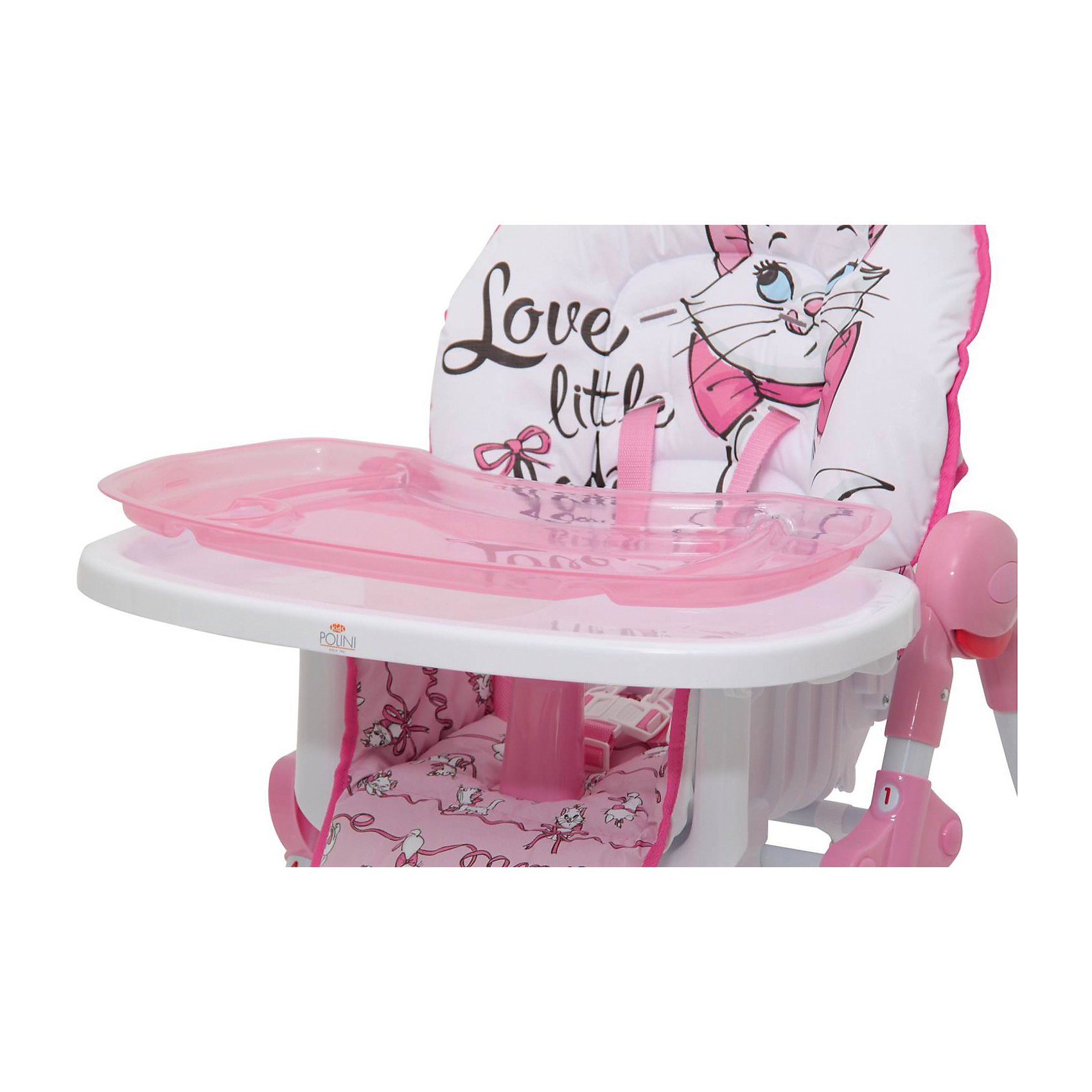 Стульчик для кормления Polini Kids Disney Baby 470 кошка Мари, розовый