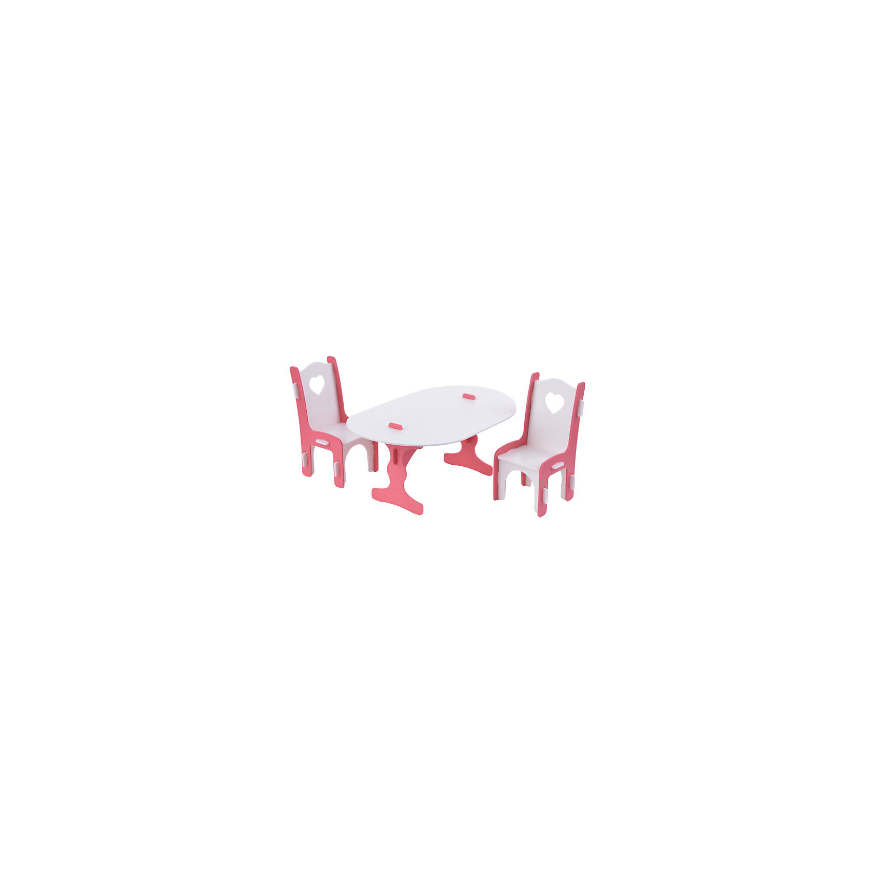 фото Дом для кукол "Коттедж Александра", бело-красный с мебелью Replace and choose