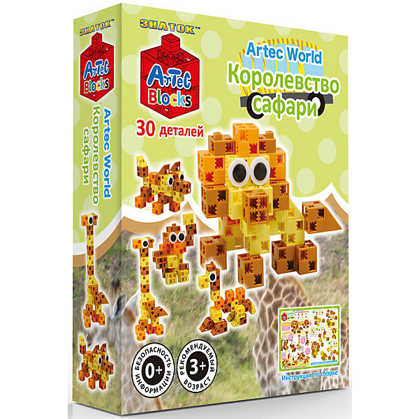

Конструктор Знаток "Artec Bloks" Королевство сафари, 30 деталей
