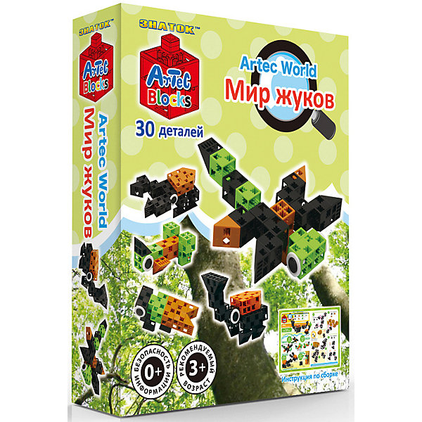 

Конструктор Знаток "Artec Bloks" Мир жуков, 30 деталей