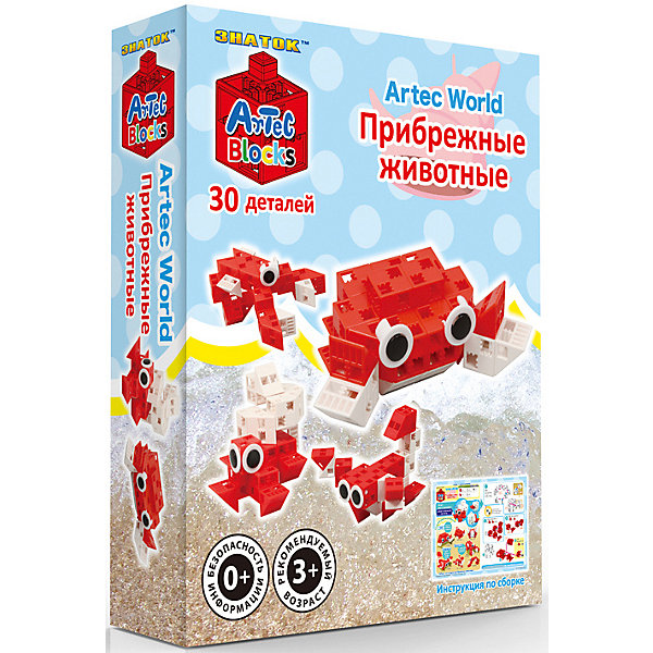 

Конструктор Знаток "Artec Bloks" Прибрежные животные, 30 деталей