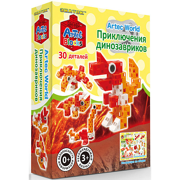 

Конструктор Знаток "Artec Bloks" Приключения динозавриков, 30 деталей