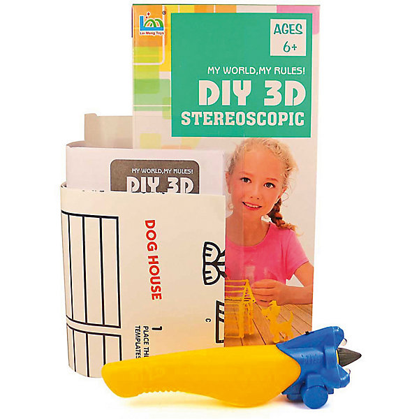 фото 3Д ручка DIY 3D Stereoscopic "3D Magic Glue" Домик собачки, 1 ручка