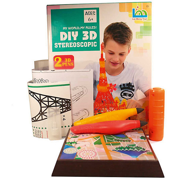 

3Д ручка DIY 3D Stereoscopic "3D Magic Glue" Эйфелева Башня, 2 ручки, Разноцветный