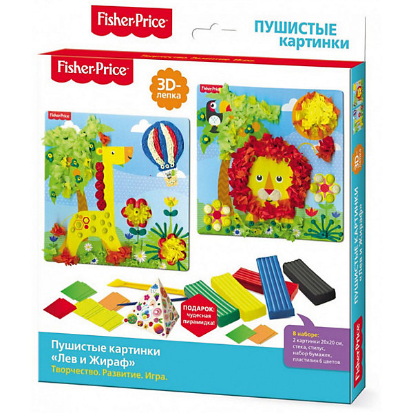 

Набор для 3D-лепки Origami "Fisher-Price" Лев и жираф, Сине-жёлтый