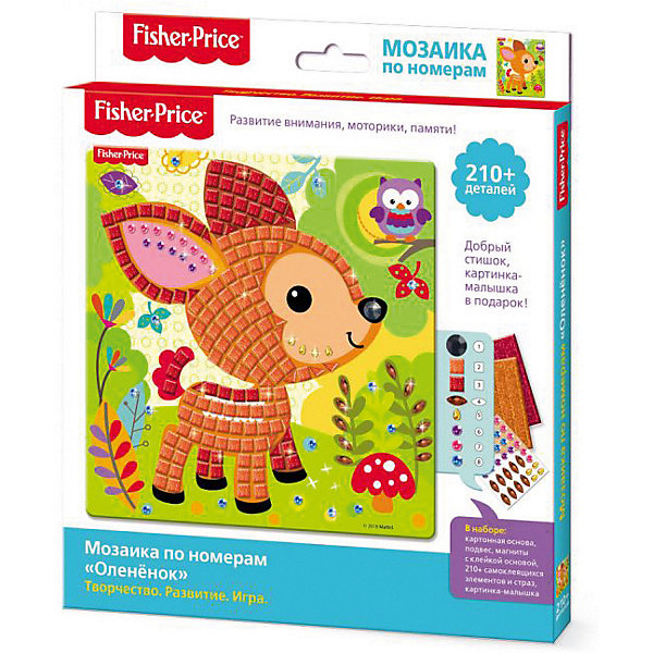 

Мозайка по номерам Origami "Fisher-Price" Оленёнок, Красный/зеленый