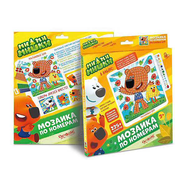 

Мозайка по номерам Origami "МиМиМишки" Малиновый бум, Grün/orange