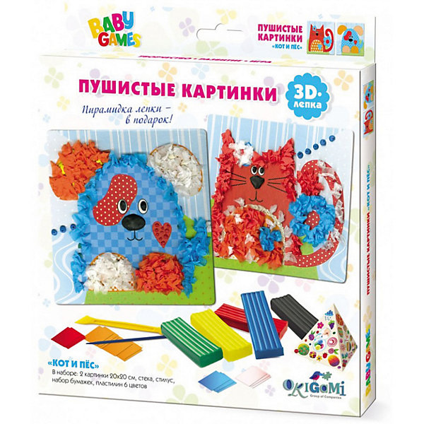 

Набор для 3D-лепки Origami "Кот и пес", Синий/оранжевый