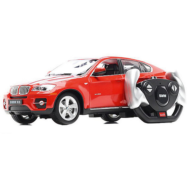 

Радиоуправляемая машина Rastar "BMW X6" 1:14, красная, Красный