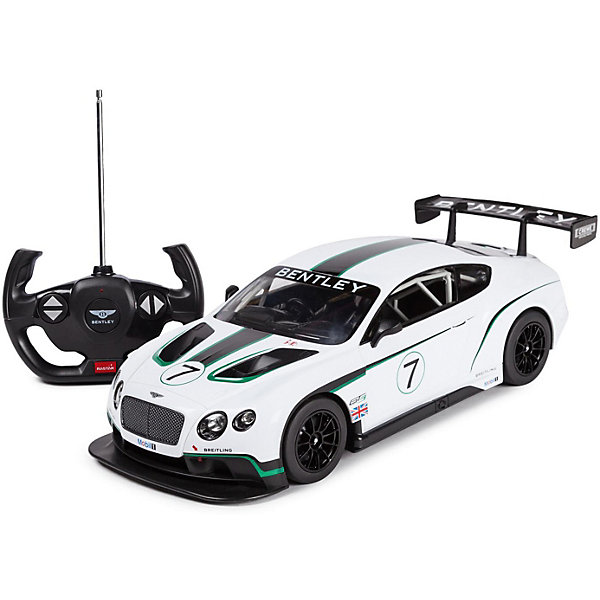

Радиоуправляемая машина Rastar "Bentley Continental GT3" 1:14, белая, Белый, Радиоуправляемая машина Rastar "Bentley Continental GT3" 1:14, белая