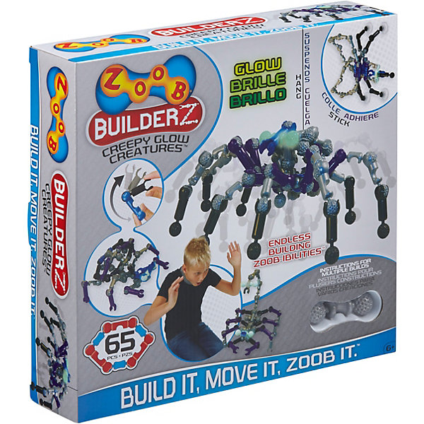 

Конструктор ZOOB "Builder-Z" Creepy Glow Creatures, 60 деталей