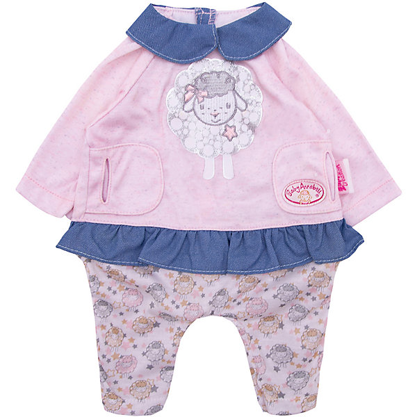 

Одежда для куклы Zapf Creation "Baby Annabell" Костюмчик для прогулки, розово-голубой, Pink/blau