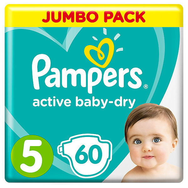 

Подгузники Pampers Active Baby-Dry 11–16 кг, 60 шт, Weiß/beige, Подгузники Pampers Active Baby-Dry 11–16 кг, 60 шт