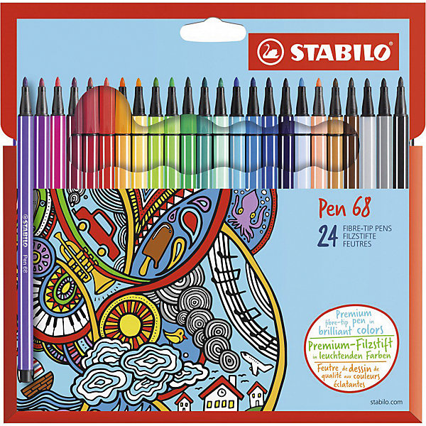 

Фломастеры Stabilo "Pen", 24 цвета