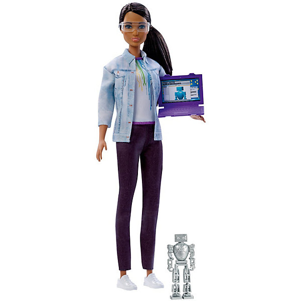 Mattel Кукла Barbie "Робототехник" Барби с тёмными волосами