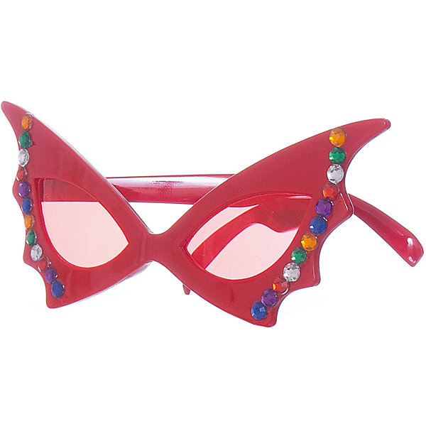 фото Карнавальные очки Феникс-Презент, розовые со стразами