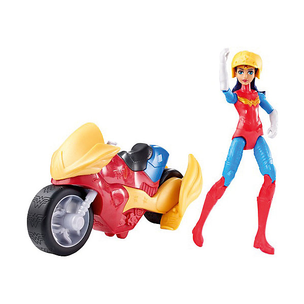 

Набор с фигуркой DC Super Hero Girls Чудо-женщина с мотоциклом, 15 см