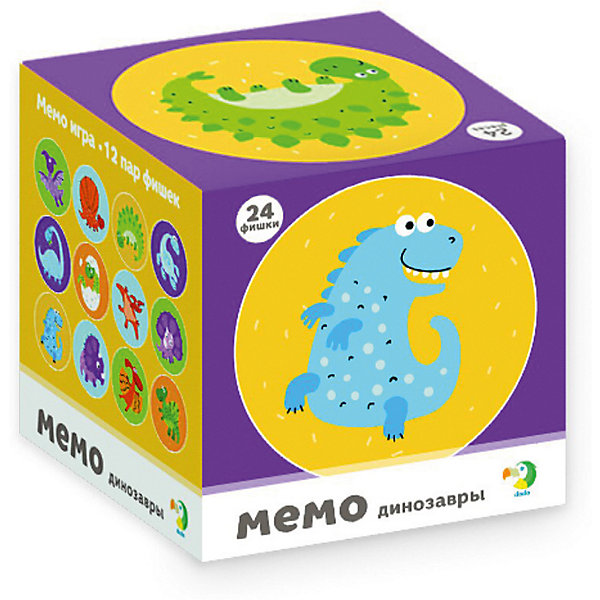 

Настольная игра-мемо Dodo "Динозаврики", 24 фишки