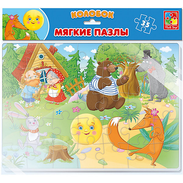 

Мягкие пазлы Vladi Toys "Сказки" Колобок, 35 элементов