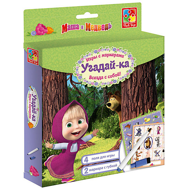 

Настольная игра с маркером Vladi Toys "Маша и Медведь" Угадайка