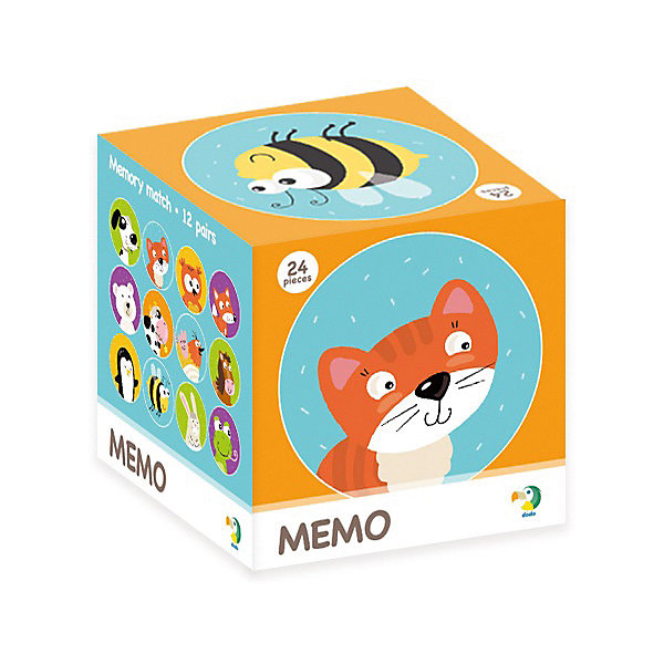

Настольная игра-мемо Dodo "Животные", 24 фишки