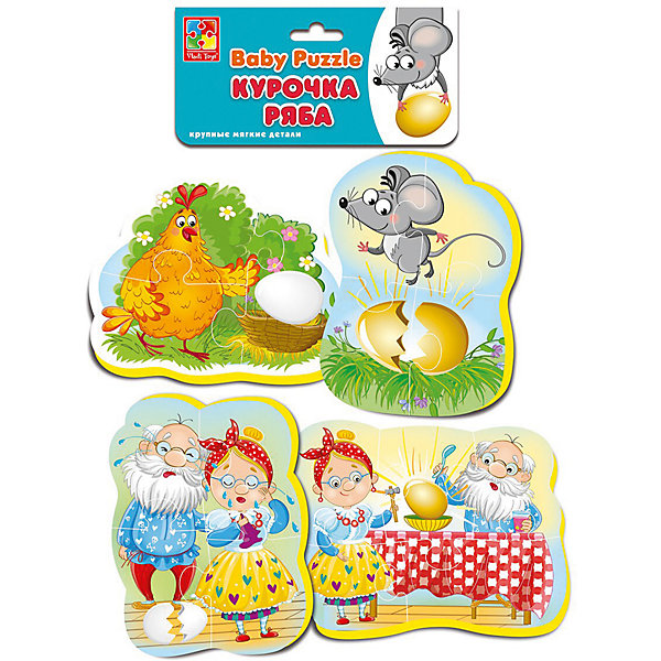 

Мягкие пазлы Vladi Toys "Baby puzzle" Сказки Курочка ряба