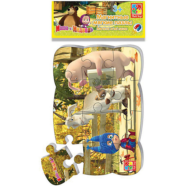 

Магнитные пазлы Vladi Toys "Маша и Медведь" Маша супер-герой