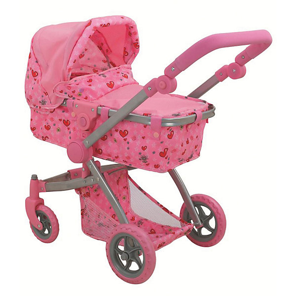 

Коляска для кукол Buggy Boom "Amidea" трансформер, светло-розовая, Розовый