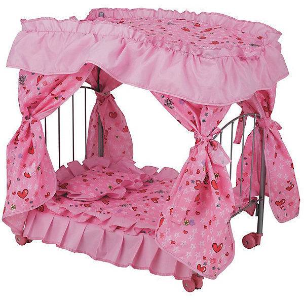 

Кроватка для кукол Buggy Boom Loona, светло-розовая, Розовый