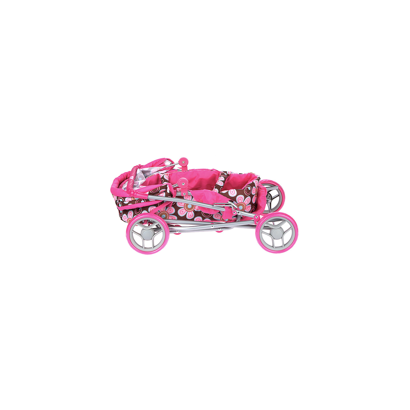 Коляска для кукол Mixy трансформер, коричнево-розовая Buggy Boom 8881219