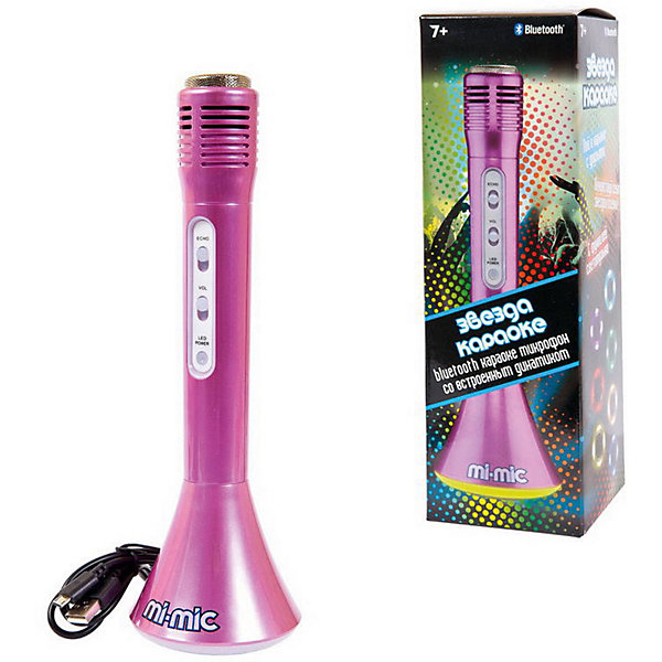 

Микрофон ABtoys Mi-Mic "Звезда караоке", розовый, Розовый/розовый