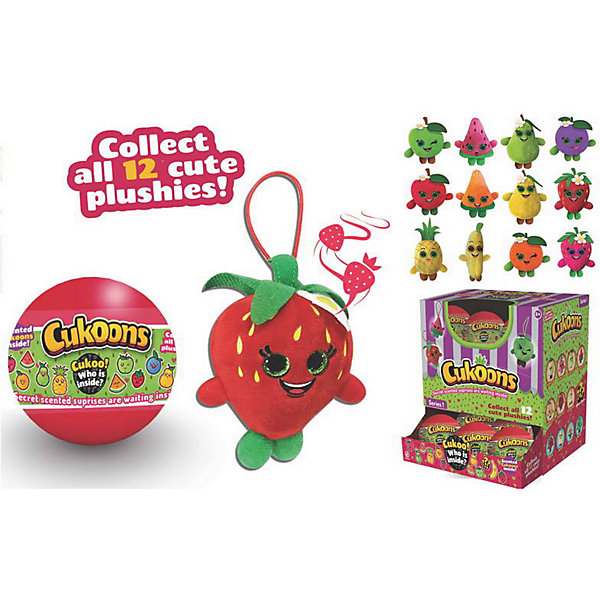 

Мягкая игрушка ABtoys Cukoons "Фрукты" в шарах, 7 см, Разноцветный