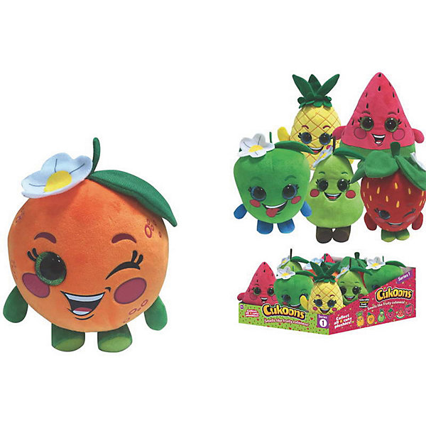 

Мягкая игрушка ABtoys Cukoons "Фрукты", 15 см, Разноцветный