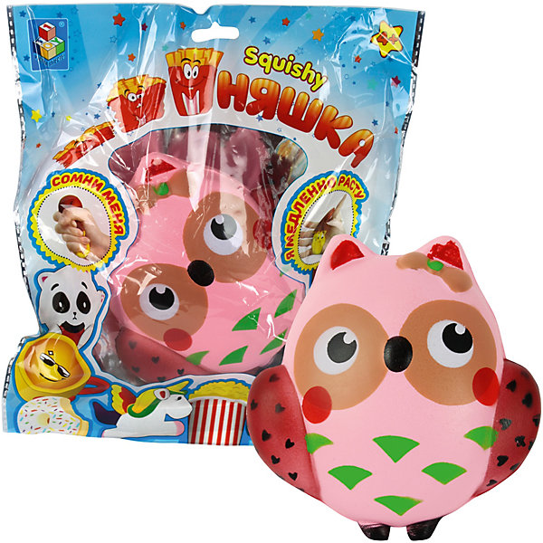 

Игрушка-антистресс 1Toy "Мммняшка" Сова, Разноцветный