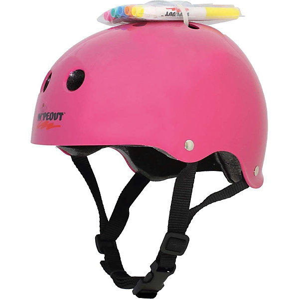 

Защитный шлем Wipeout Neon Pink с фломастерами, розовый