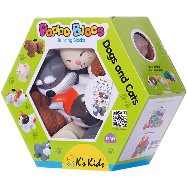 

Мягкий конструктор K'S Kids "Котики и щенята", Разноцветный