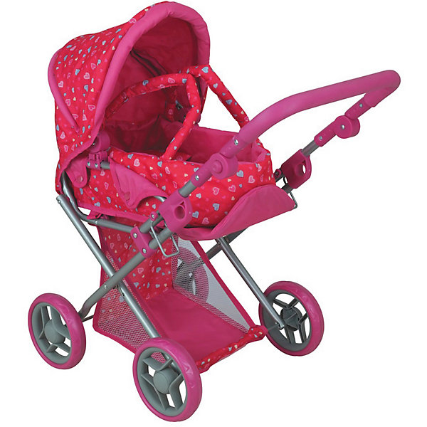 

Коляска для кукол Buggy Boom Infinia трасформер, розовая, Коралловый