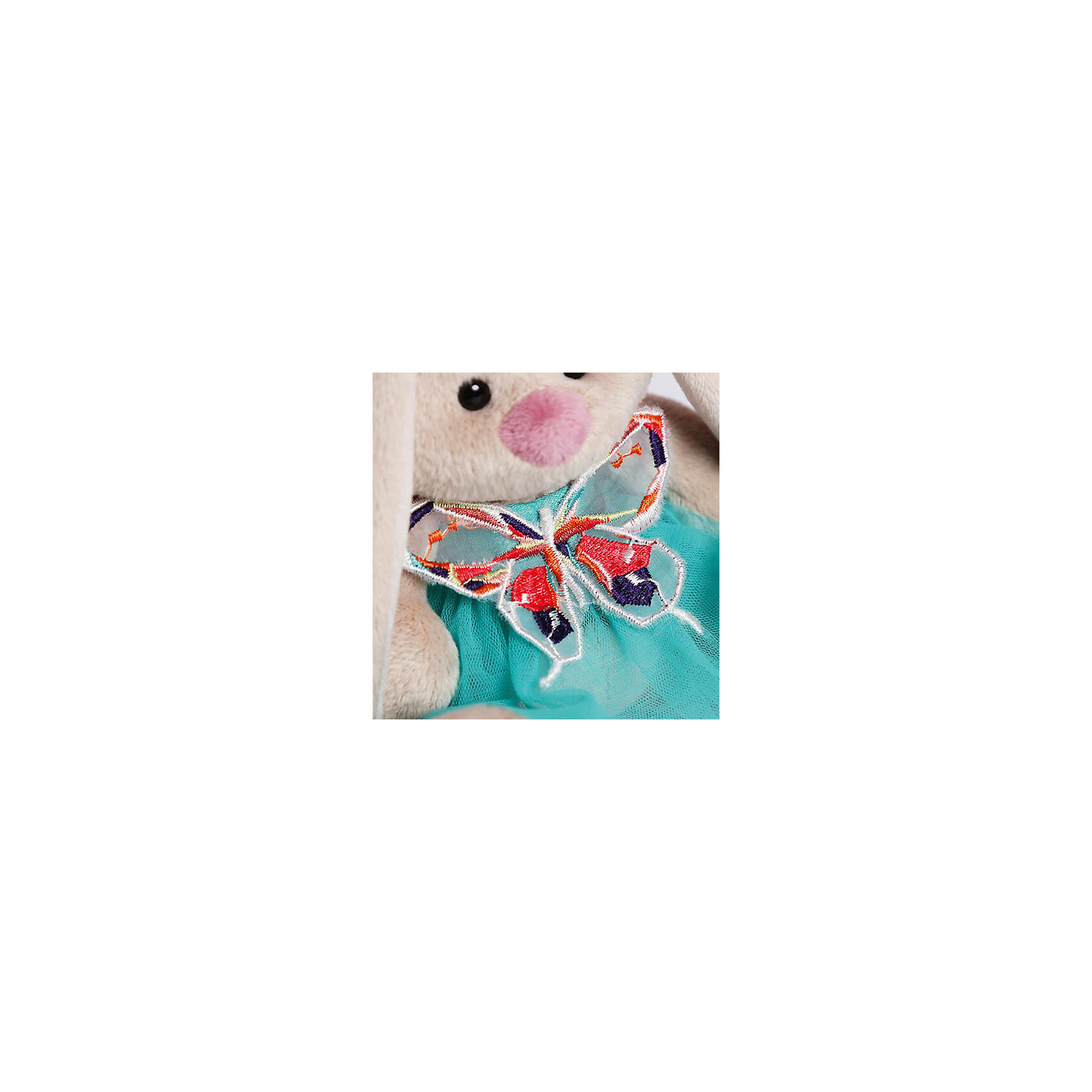 фото Мягкая игрушка Budi Basa Зайка Ми в бирюзовой юбочке с бабочкой, 15 см
