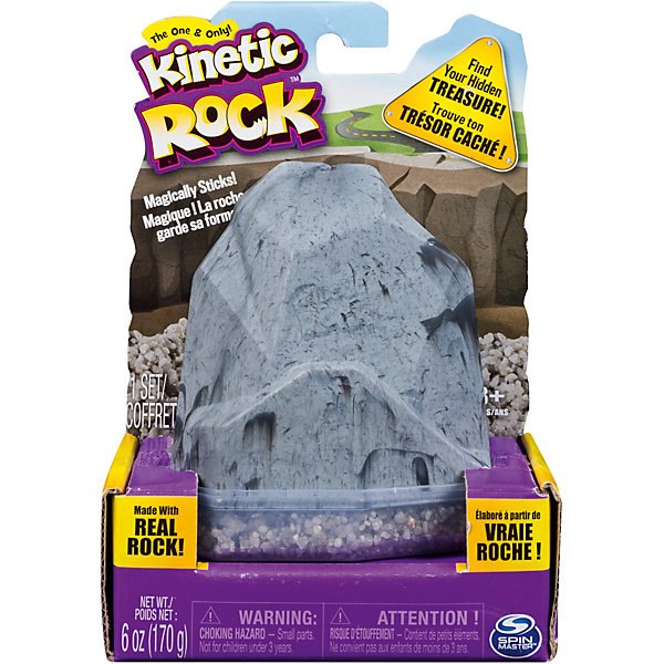 

Песок для лепки Kinetic Sand серия Rock, 170 гр, серебряный