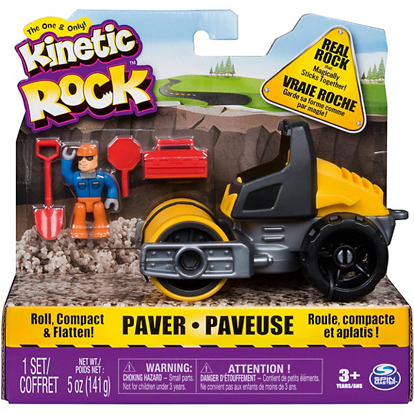 

Песок для лепки Kinetic Sand серия Rock.141 грамм, машина, аксессуары