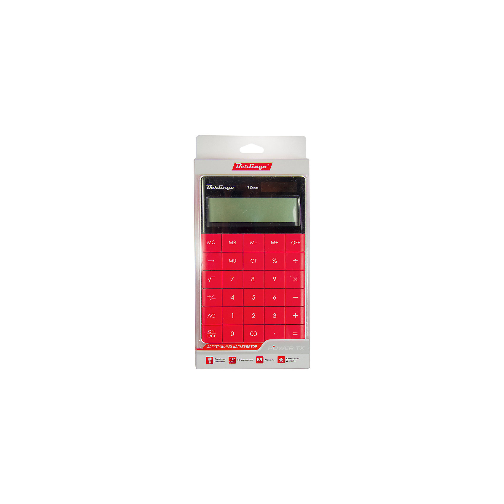 фото Настольный калькулятор Berlingo, тёмно-розовый