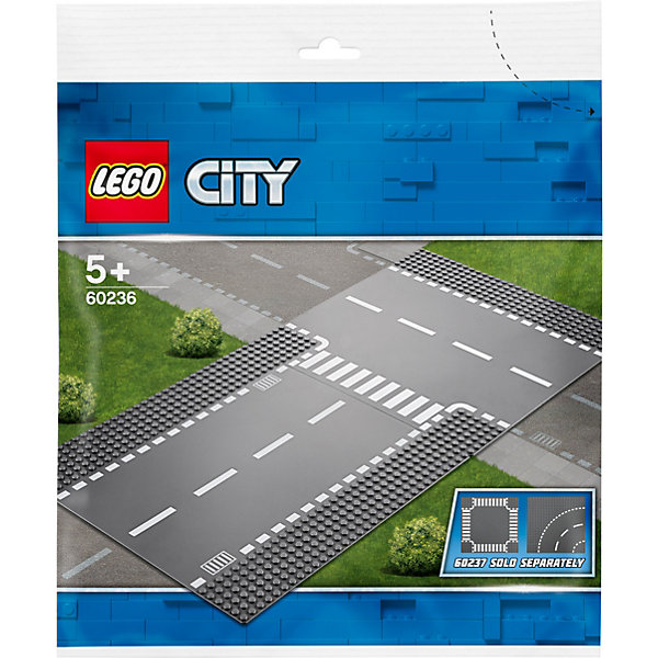 Конструктор LEGO City Supplementary 60236: Прямой и Т-образный перекрёсток 9167461