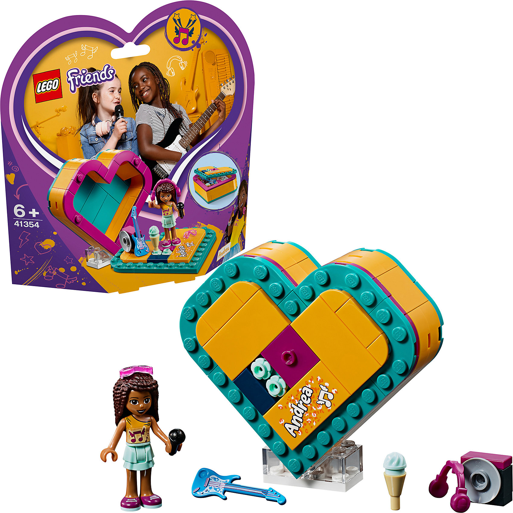 фото Конструктор lego friends 41354: шкатулка-сердечко андреа