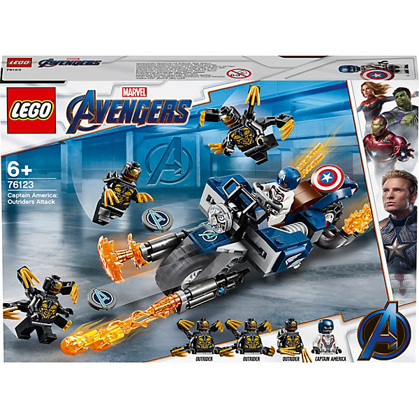 

Конструктор LEGO Super Heroes 76123: Капитан Америка: Атака Аутрайдеров