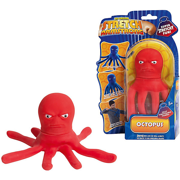 

Тянущаяся минифигурка Stretch Armstrong Осьминог Стретч, красный, Тянущаяся минифигурка Stretch Armstrong Осьминог Стретч,