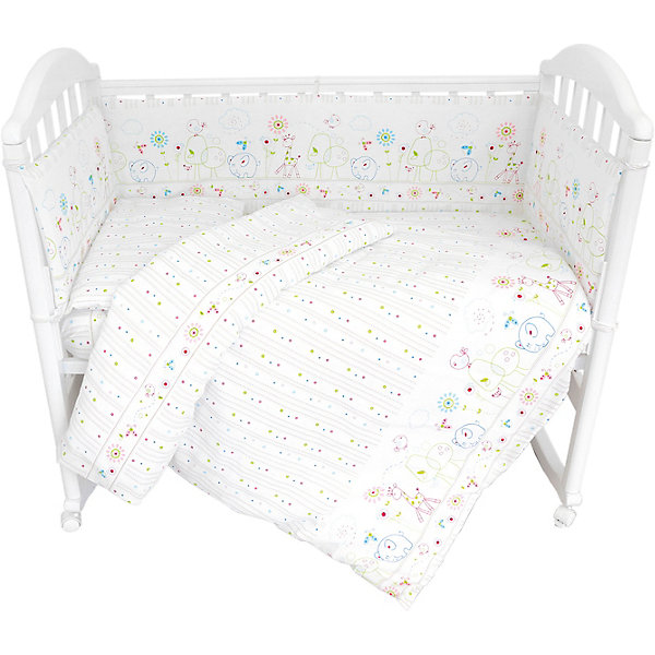 

Комплект в кроватку из 6 предметов Baby Nice "Саванна", Белый