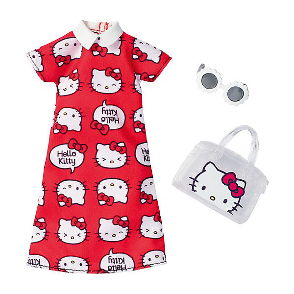 

Одежда для куклы Barbie "Универсальный наряд коллаборации" Красное платье Hello Kitty