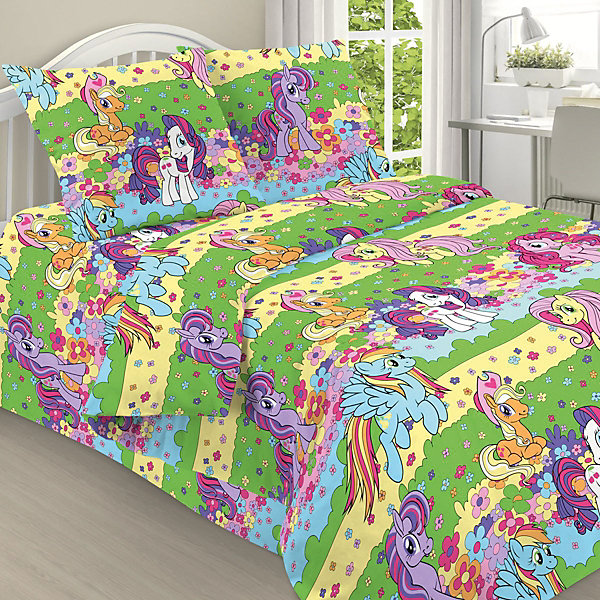 

Детское постельное белье 1,5 сп Letto, Пони, new, Синий